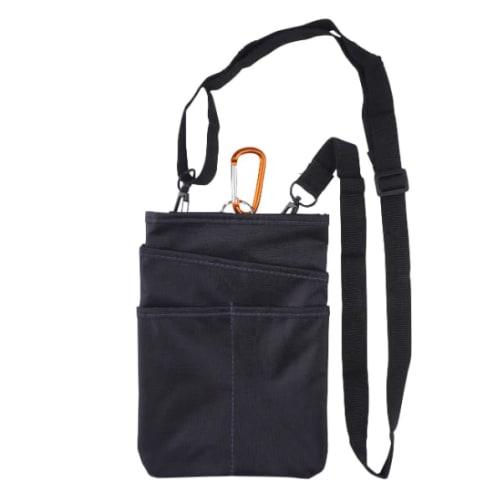 PROTOOLS. "3-Way Lightweight Tool Pouch, Shoulder Pouch, Black, 150D Polypropylene, Approx. 210 X 150mm." Mini Sacoche, 2 Types (Pocket Type/Zippered