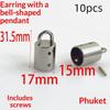 10Pcs 14Mm Bag Metal Buckles Handbag Strap Tassel Cap Clasp Hook Connector Hanger Rope Cord Lock Diy Hardware Accessories