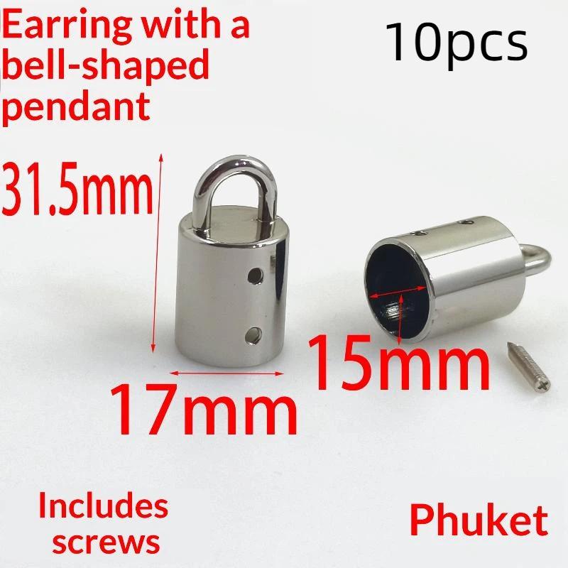 10Pcs 14Mm Bag Metal Buckles Handbag Strap Tassel Cap Clasp Hook Connector Hanger Rope Cord Lock Diy Hardware Accessories