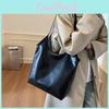 Stylish Winter Pu Shoulder Tote Bag For Women Spacious And Versatile With Double Straps