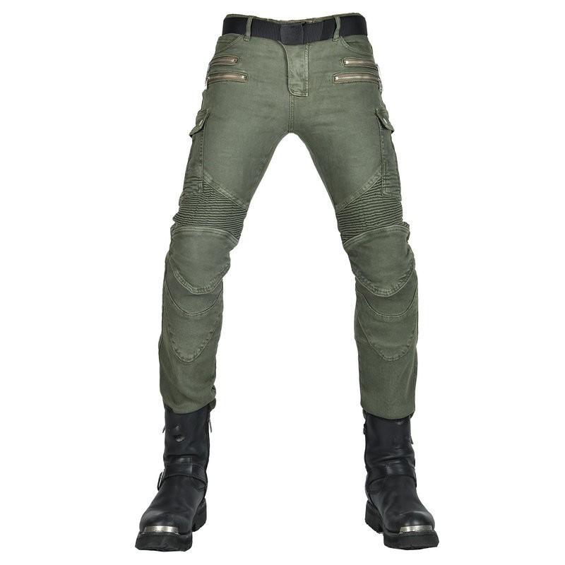 Mens Motorcycle Jeans Tactical Riding Pants Multi-pocket Casual Outdoor Anti-fall Biker Trousers