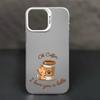 Coffee bear is suitable for Apple 16 mobile phone case iPhone13/14 colored silver 15promax new 13 anti-drop 11P