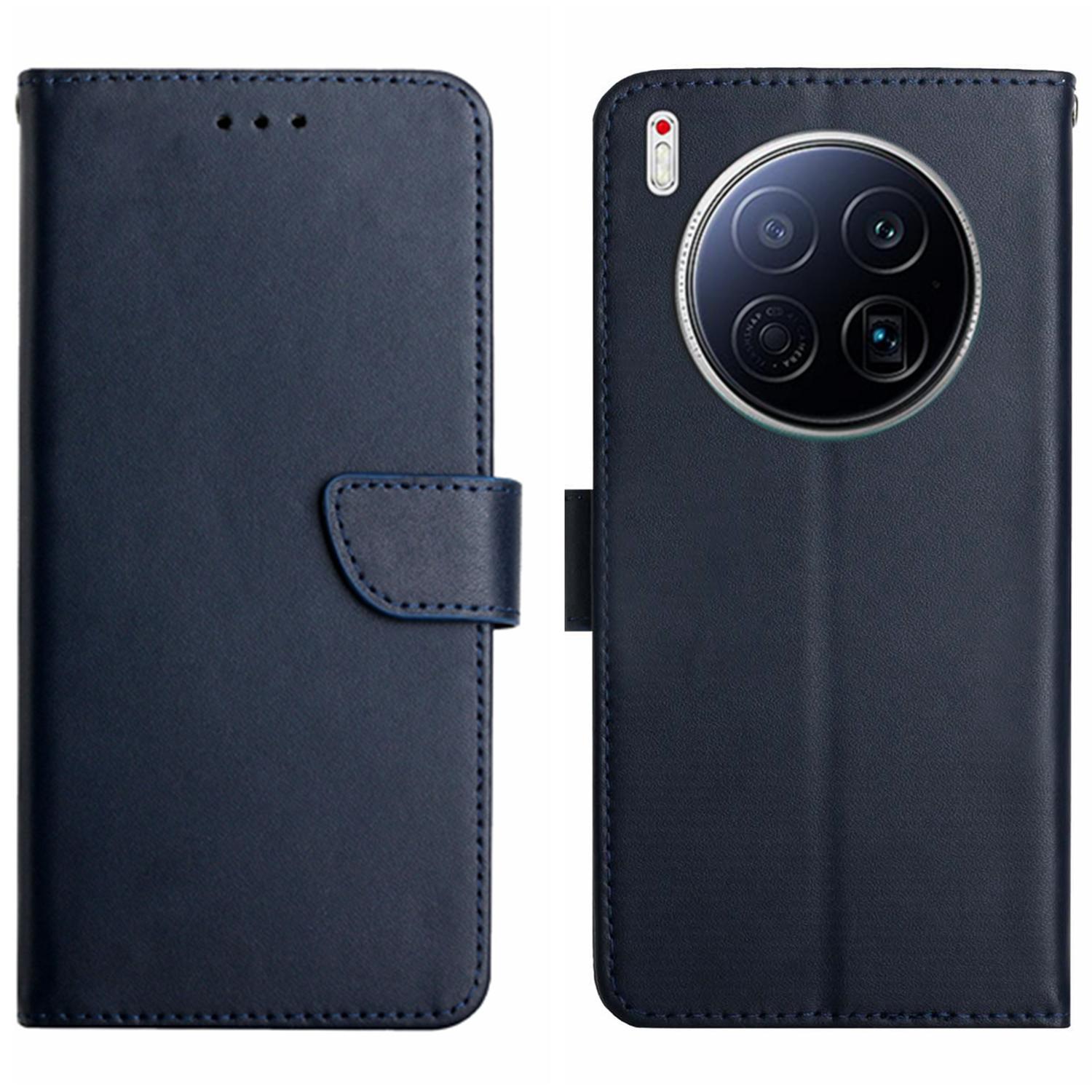 

Чехол для TECNO Camon 40 Premier 5G из натуральной коровьей кожи, чехол для телефона с текстурой наппа Blue