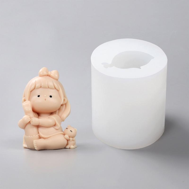 Baking Candle Mould Cute Castings Molds DIY 3D Silicone Mould Candle Silicone Handicrafts Moulds for Candle Making
