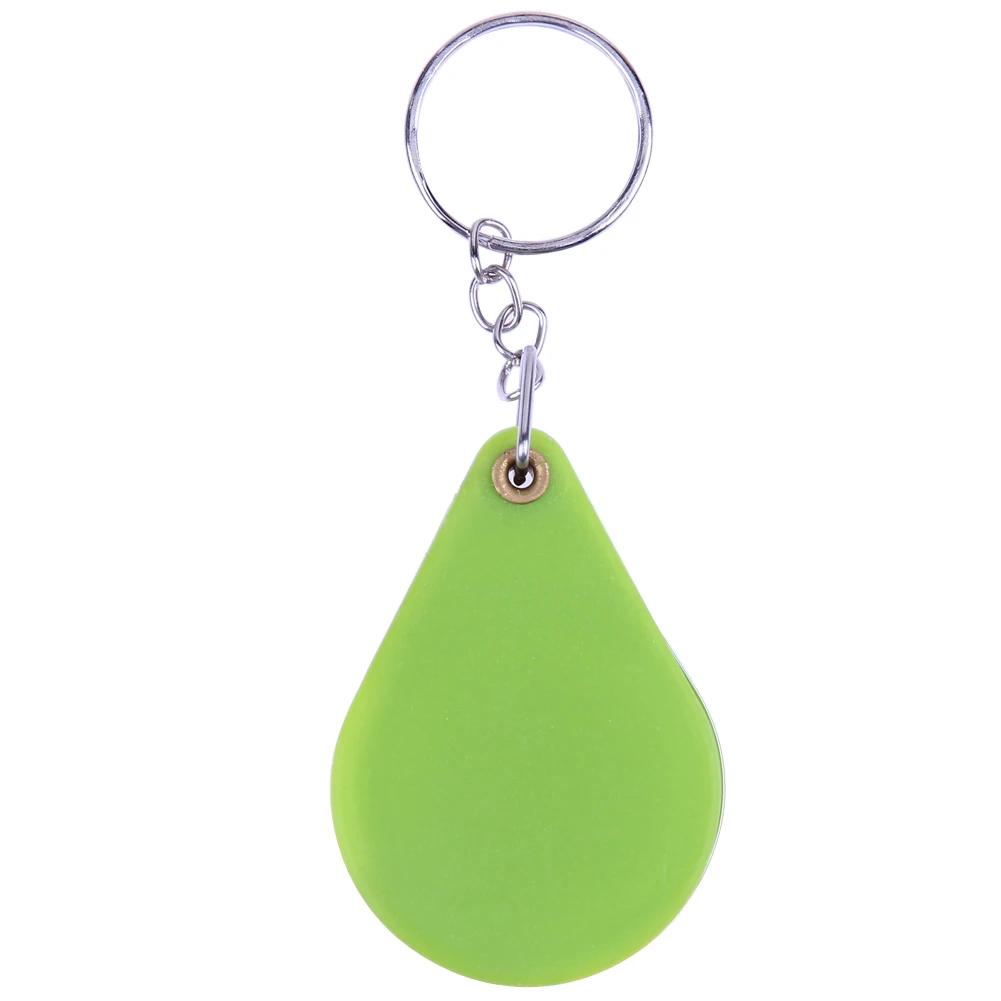 

10X Key Ring Magnifying Glass Portable Plastic Lighted Magnifying Glass Solid Color for Reading Coins Hobby Travel with Key Ring 1PCS зелений