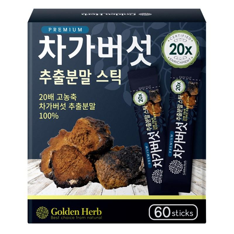 

Golden Herb Premium Chaga Mushroom Extract Powder Stick, 60g, 1 piece