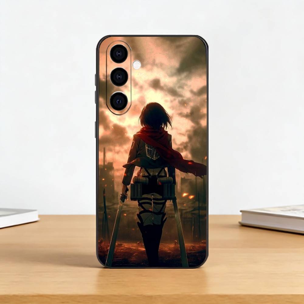 A-Attack on T-Titan Mikasa Phone Case For Samsung Galaxy A73,A72,A71,A70,A53,A52,A51,Others Soft Black Cover