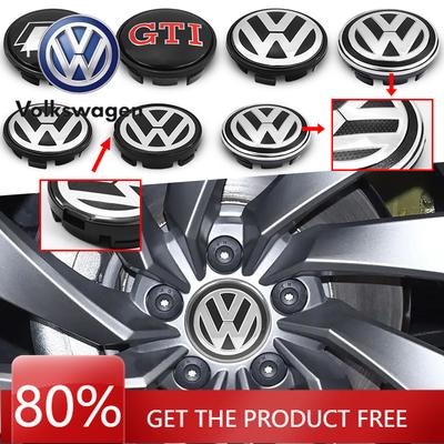 Für VOLKSWAGEN VW 4 Stück 55mm 65mm Auto Radnabenkappen Nabenkappe Abdeckung Zubehör für Volkswagen VW R Line GTI Golf 5 7 Caddy Pas