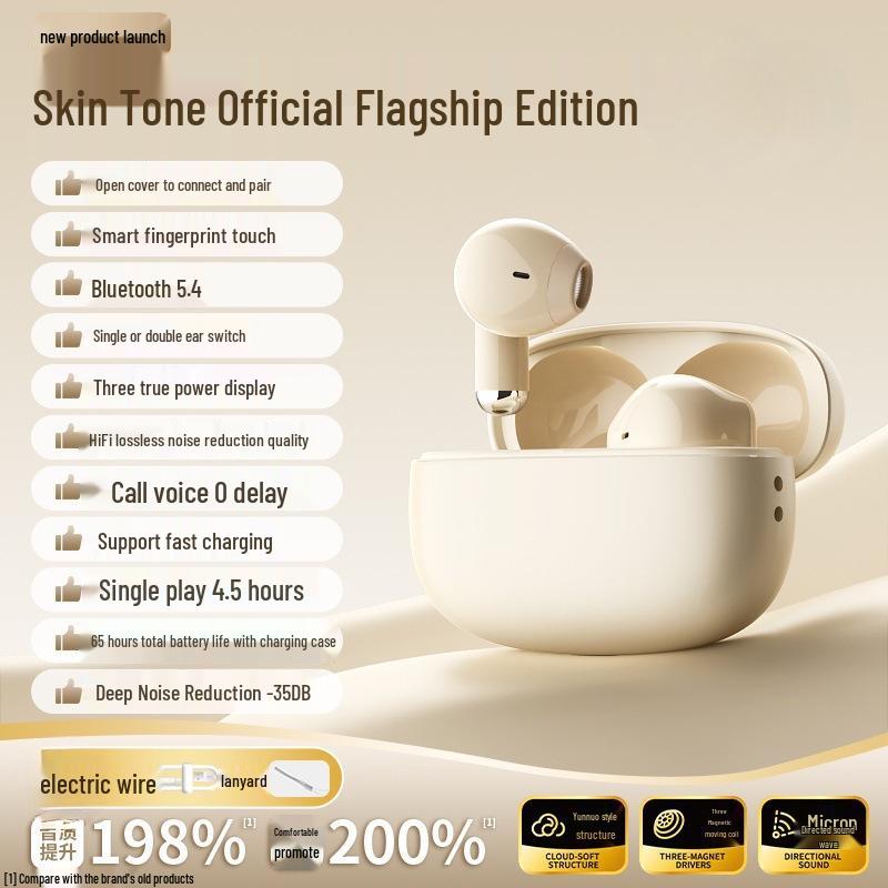 

2025 True Wireless In-Ear Bluetooth Headphones with Noise Cancellation, Sports/Gaming, Long Battery Life