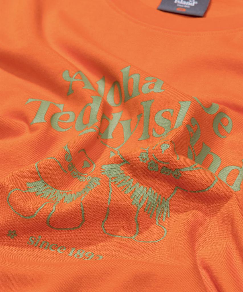 TEDDYISLAND Aloha Teddy Short Sleeve Orange