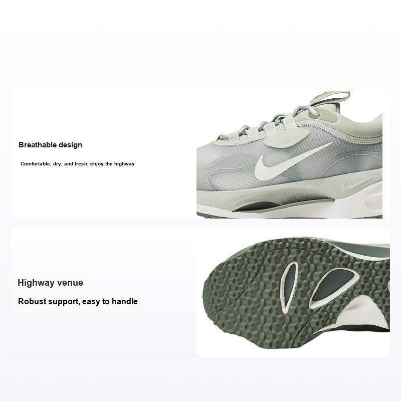 Nike Spark Comfortable Breathable Low-Top Casual Running Shoes Women sneaker White Silver Green DJ6945-006