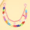 Acrylic Heart Waist Chain Double Layer Cross Pants Chain Punk Star Belt Chain  Jeans Decor
