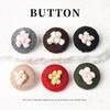 5pcs Handmade Colored Cotton Thread Bag Button Coat Trench Coat Buttons Sweater Jacket Cardigan Decorative Button Buttons