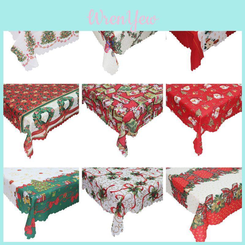 Moderne Weihnachts-Tischdecke Rechteckig Polyester Feiertags-Heimdekoration 150x180cm