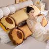 90-110cm New Stuffed Long Pillow Cute Cartoon Toast Cat Shape Plush Toys Cushion for Sofa Chair Home Decoration Long Pillow Gift