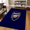 Tappeto Quadrato con Fantasia a Quadri Arsenal F.C., Tappeto da Area, Tappeto per Soggiorno Camera da Letto Divano Sala Giochi Decorazione, Tappetino Antiscivolo