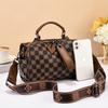 Elegante Borsa a Mano da Donna Boston di Alta Gamma Borsa a Tracolla Casual in Caffè o Kaki