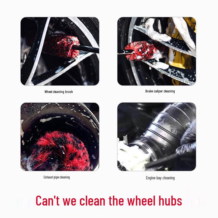 Large Tire and Engine Bay Cleaning Brush with Long Handle