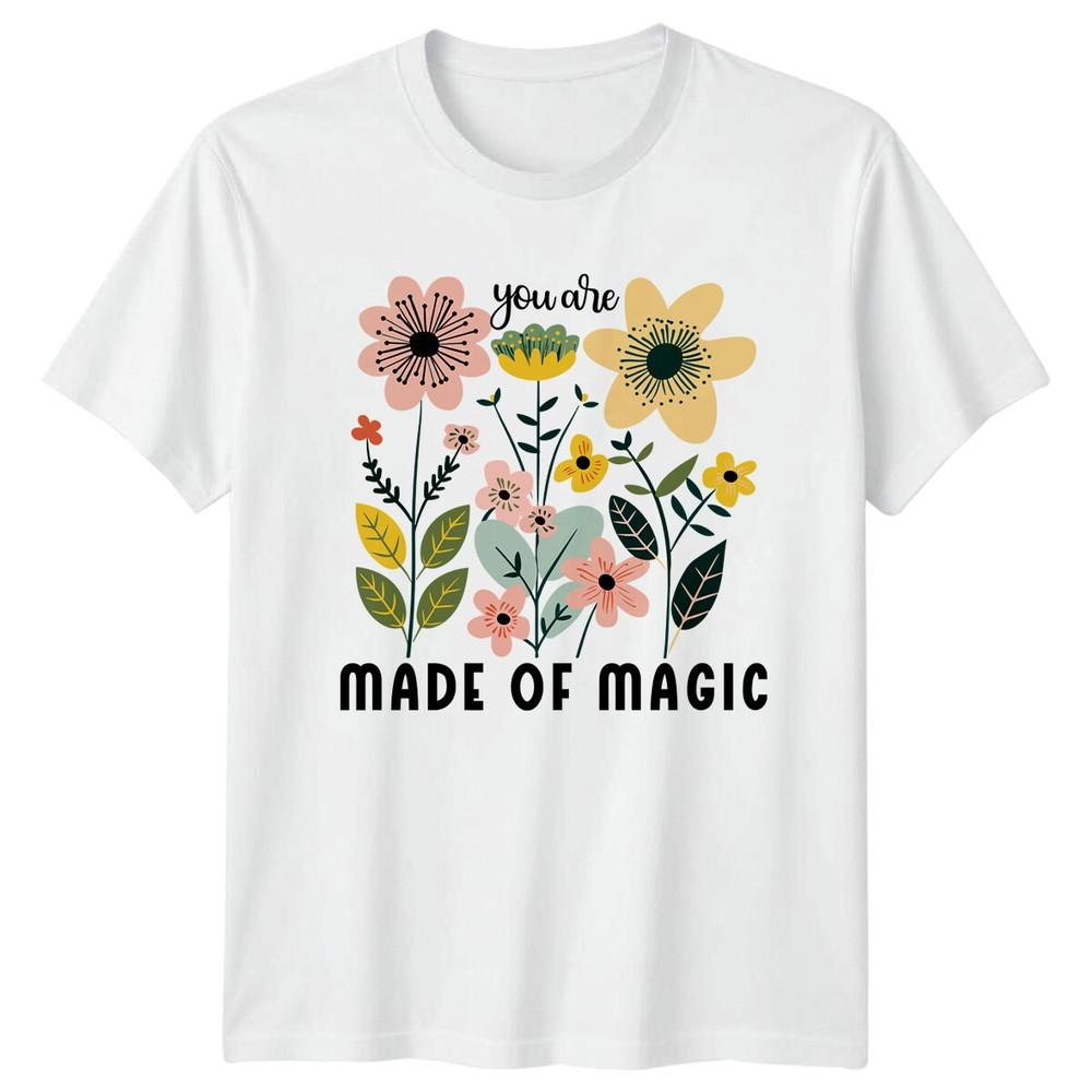 You Are Made Of Magic TShirt Nature Lake Floral Graphic Tee S