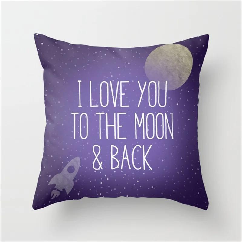 Purple Pattern Decorative Pillowcase Living Room Office Decoration Home Pillowcase