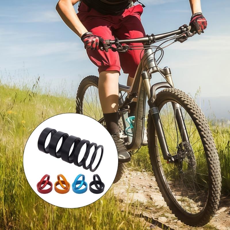 Light Weight Bike Stem Headset Spacers Bicycles Headset Washer Bicycles Front Fork Stem Spacers Easy To Install