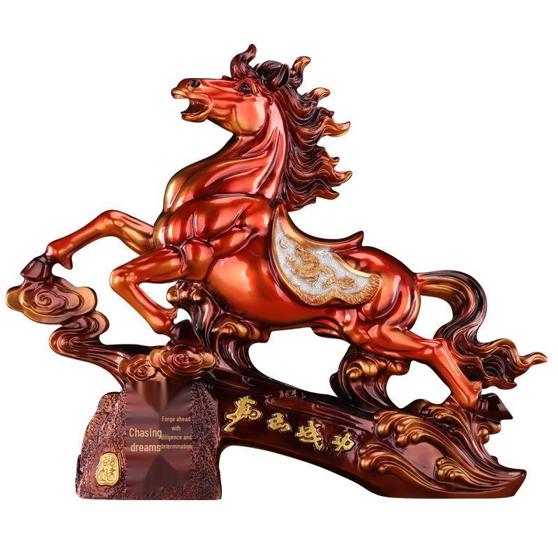 Success Wealth Horse Figurine - Zodiac Horse for Office Desktop or Wine Cabinet Decoration, Perfect Housewarming or Opening Gift