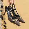 Fashion Rimocy Women's Pumps Pointed Toe Slingback High Heels Shoes for Women Spring Summer New Sexy Fashion Party Punk Goth Heels Women
