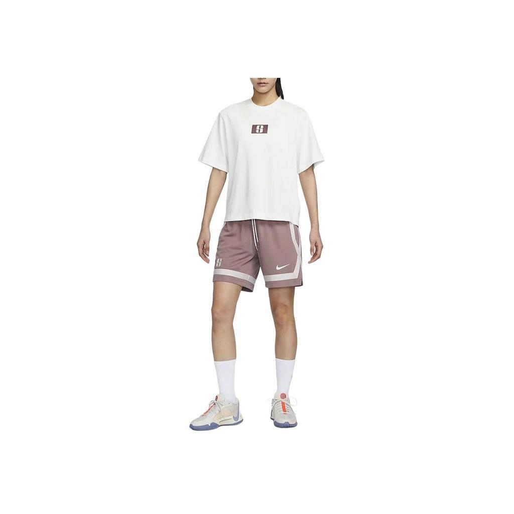 Nike Letter Round Neck Casual Loose Short Sleeve Drop Shoulder T-Shirt Women T-Shirt White FJ2703-121