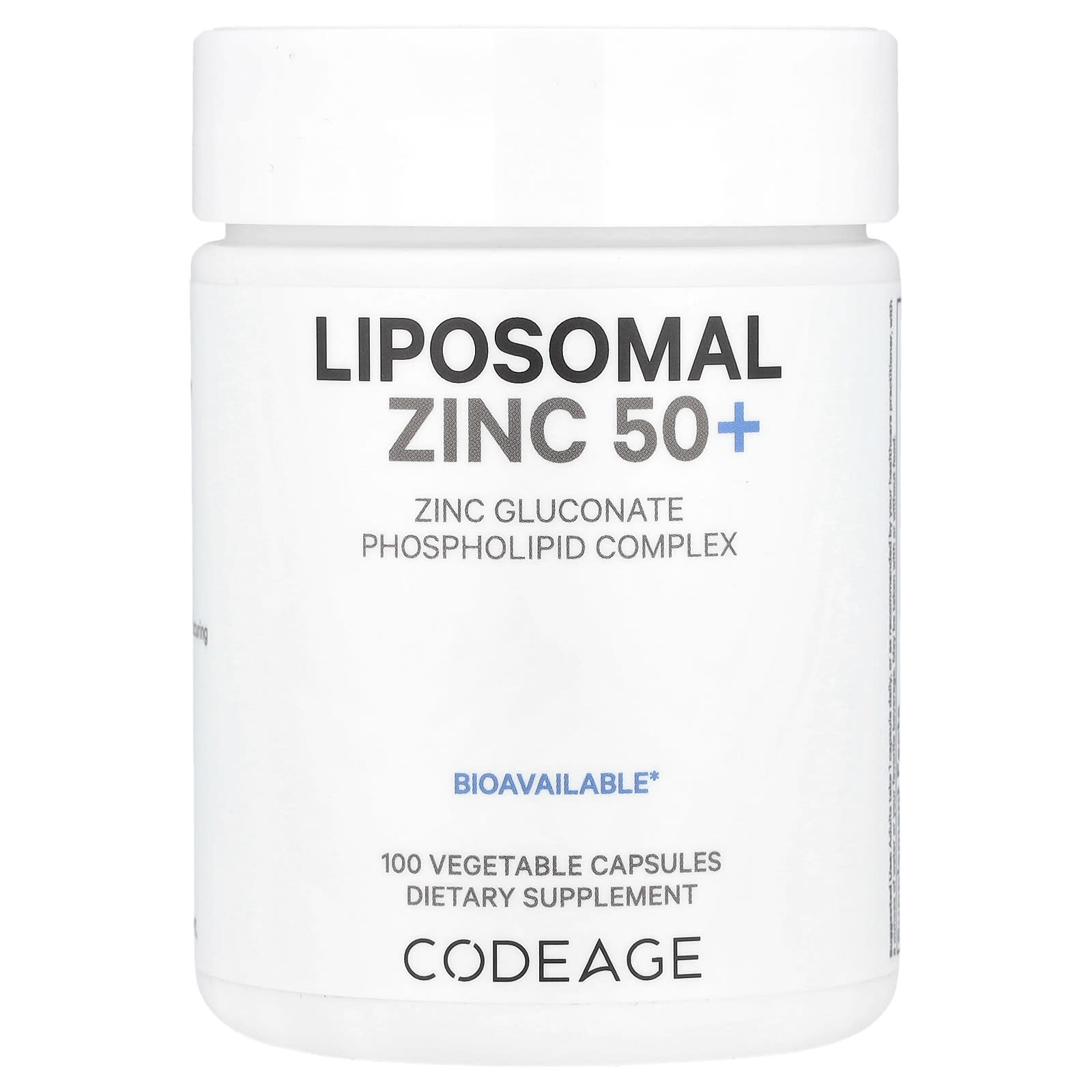 

Liposomal Zinc 50+, 50Mg, 100 Veggie Caps