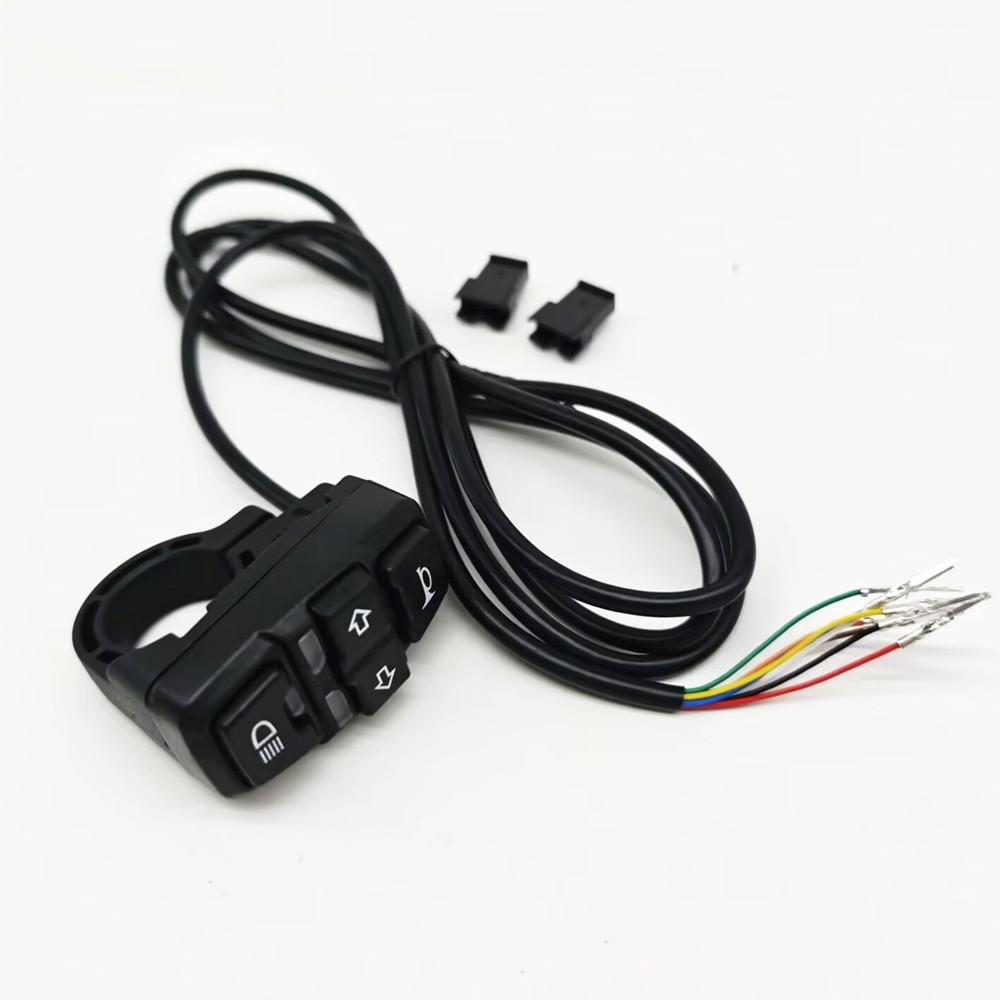 Motorcycle Headlight Horn Turn Light Switch Waterproof For Ebike Scooter Switch
