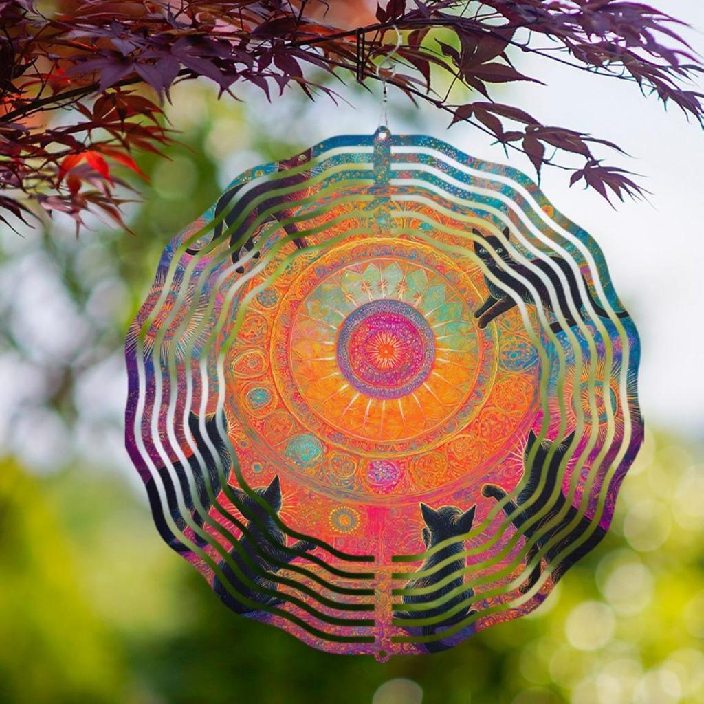 10 Zoll Hängendes Windspiel Rotierendes Design 360 Grad Haken für Balkon Gartendekor Frühling Sommer Kunst Atmosphäre Natürliches Geschenk für Liebste