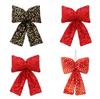 Christmas Scene Decor Sequins Bow Pendants For Tree Ornaments And Holiday Setup