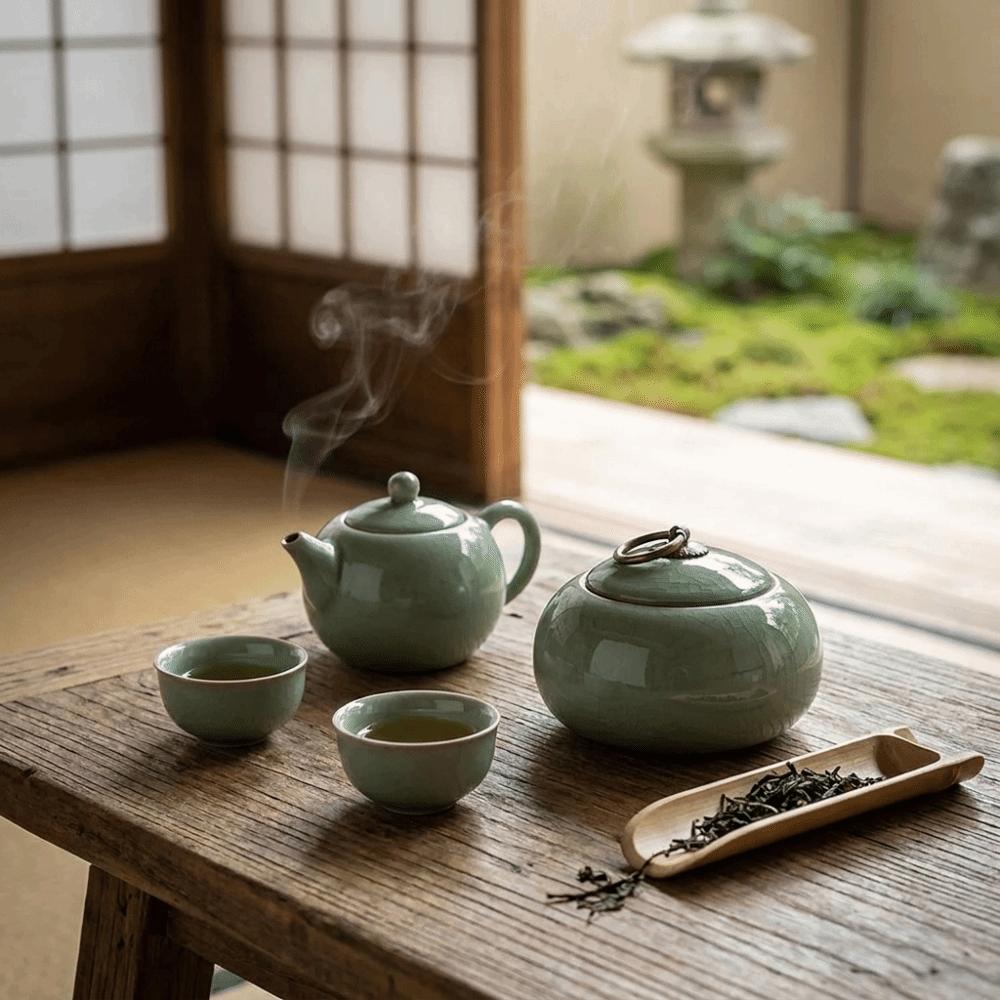 Sealed Storage Jar Ceramic Tea Storage Box Chinese Style Tea Canister  Puer Tea