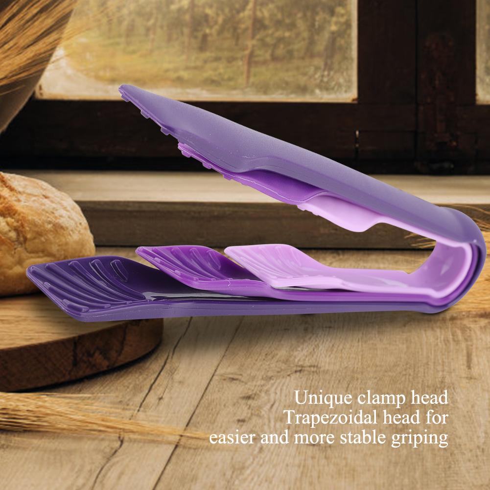 3 PCS Multifunctional Plastic Bread Tongs Food Clamps for Home Bakery