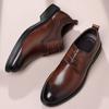 Autumn New Men's Leather Shoes Cowhide Derby Shoes Men's Business Dress Shoes Genuine Leather Casual Breathable Men's Shoes