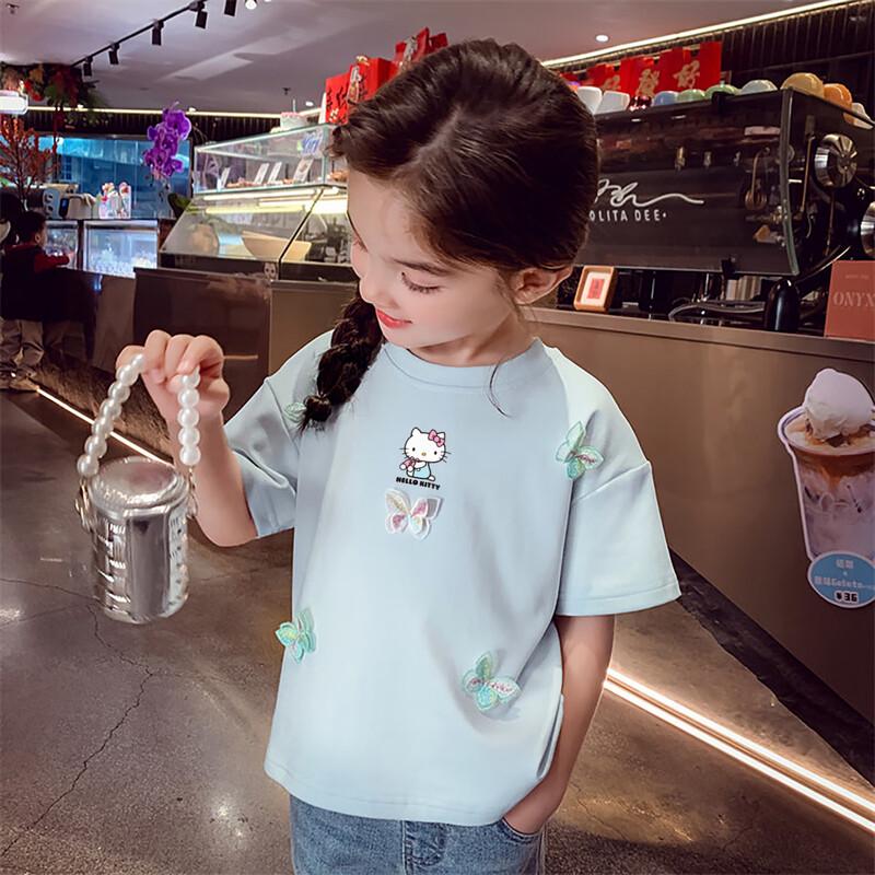 Hello Kitty Girls' Bowknot Short Sleeve T-Shirt
