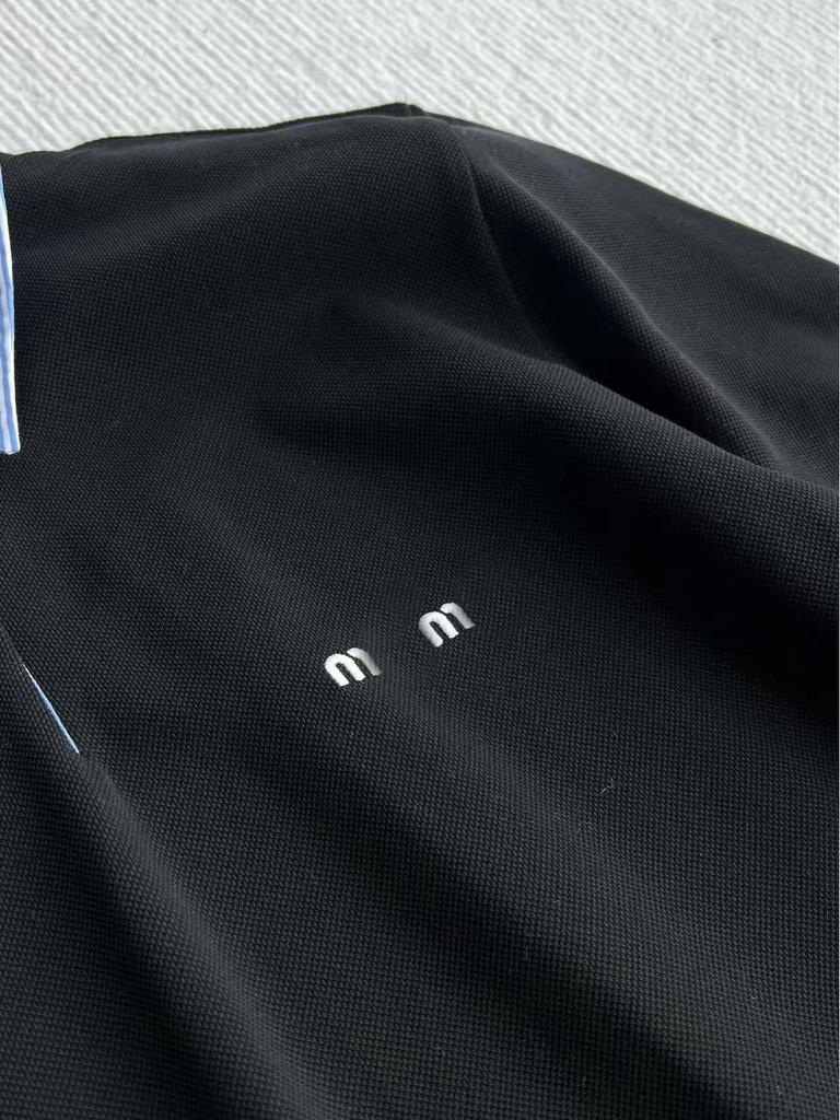 Nanyou Damen College-Stil Farbblock-Polo mit Kragen, kurzärmliges Oberteil - Neu Frühling M Marke Vielseitiges Design