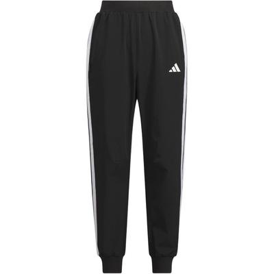 Knitted Sports Pants With Logo Stripes And Elastic Cuffs Kids Bottoms Black JN1744