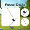 Golf Ausrichtungshilfen Halter Schwungtrainer Professionell Hinterhof Anti-Rutsch mit Winkelplatte