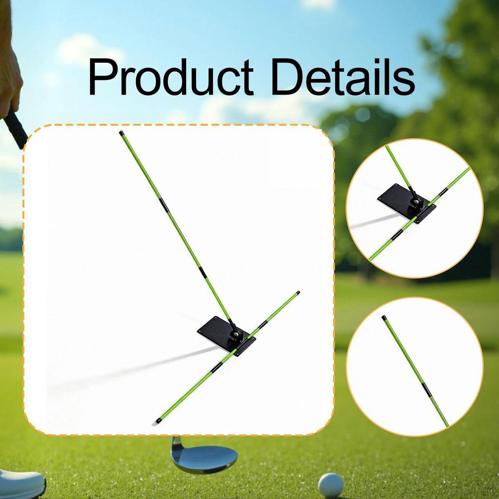 Golf Ausrichtungshilfen Halter Schwungtrainer Professionell Hinterhof Anti-Rutsch mit Winkelplatte