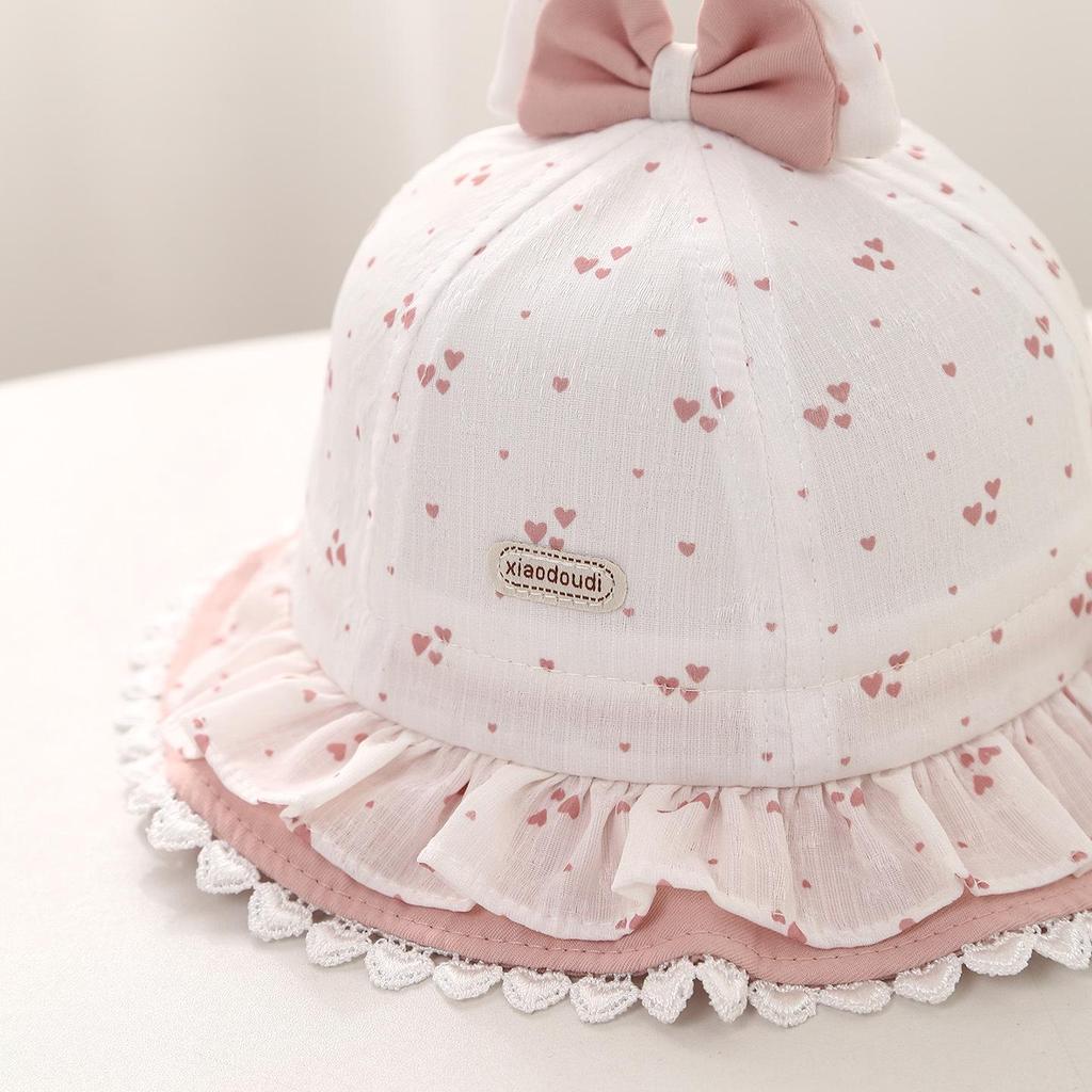 Spring 2026 Baby Girl Lace Bow Sun Hat
