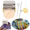 1Set Knitting Tools Small Frame Small Loom Hand Tapestry Wood Loom Weaving Frame Darning Machine for Mending Clothes and Jeans