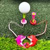 Big Head Golf Tee And Anti Lost Golf Tee Hanger Set Plastic Cartoon Dolphin Golf Tee Ring with Strap for Men Women Golf Enthusiasts