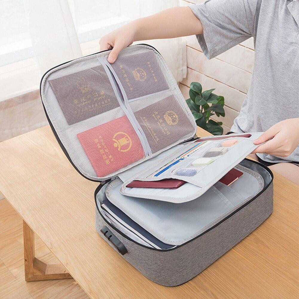Document Storage Bag Tickets File Organizer Women Travel Files Card Folder Holder Tool Case Handbag