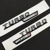 2pcs Car Letters Fender Trim Badge Turbo 4matic Plus Emblem Sticker Mercedes A45 Cla45 Amg C117 Gla45 Gle53 X247 Accessories HOT