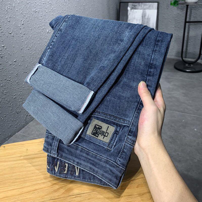 2024 Men's Autumn Fashion Slim Straight Jeans - Versatile, Trendy, Casual