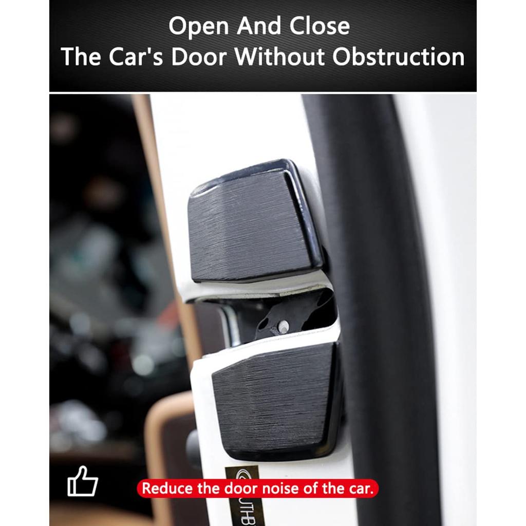 Ahvqevn Car Door Lock Buckle Upgraded Stabilizer Cover Latch Stopper Series for Eliminating Abnormal Space 2-Pack -