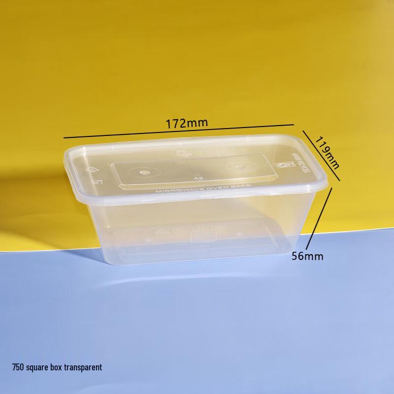 Disposable Square Takeout Food Containers (300 Sets)