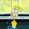 Automobile Pendant Duck Shape Decorative Key Pendant with Lanyard Auto Hanging Ornament Car Interior Decor