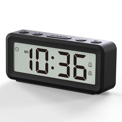Magnetischer Tragbarer Digitaler Wecker Batteriebetrieben TEMP Feuchtigkeit Datum Schlummer Tischuhr 12/24H 2 Wecker Elektronische LCD-Uhr